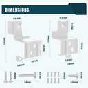 Replacement GFA24KITL Stacking Kit for G-E 24 Inch Wide Washers and Dryers, Stack Bracket Kit 24 In Front Load Laundry Stacking Kit, White