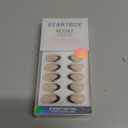 BTArtbox French Tip Press On Nails Almond - Black Press on Nails Short, Glue On Nails for Women Gift, Supremely Fit Natural Reusable Stick On Nails in 16 Sizes - 30 Fake Nails Kit, Black French