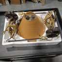 Signature Design by Ashley Derek Rustic Cabin Antler Lamp Set, 2 Count, Paper Silhouette Shade, Pull Chain Switch, 13.88" W x 13.88" D x 23.75" H, Brown