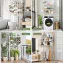 Simple Trending 3 Tier Over The Toilet Storage Rack, Metal Bathroom Shelf, Bathroom Stand Organizer Space Saver with Paper Holder and Hooks, White