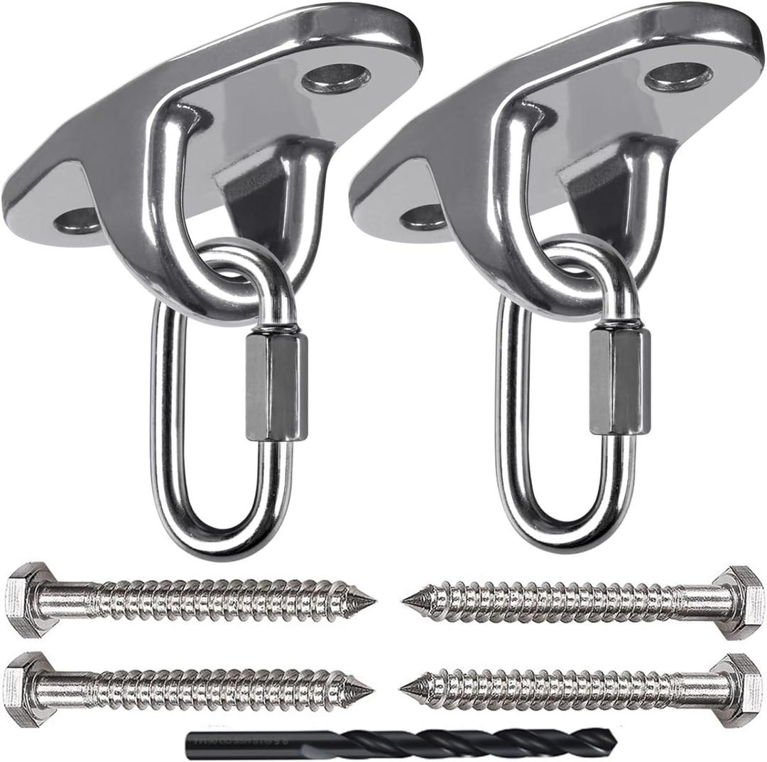 Heavy Duty Swing Hanger Swing Brackets Wooden and Concrete Bolts 2000 lb Capacity Playground Porch Yoga Seat Trapeze SwingSets Indoor Outdoor