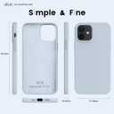 JELE Shockproof Designed for iPhone 12/12 Pro Case, Liquid Silicone Phone Case with [Soft Anti-Scratch Microfiber Lining] Military Grade Drop Protection Slim Thin Cover, 6.1 inch, Baby Blue