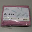 LuxClub 3 PC Sheet Set Bed Sheets Deep Pockets 18" Eco Friendly Wrinkle Free Cooling Machine Washable Hotel Bedding Silky Soft - Light Plum Twin XL
