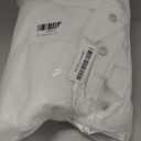 Awellife Farmhouse Shower Curtain Ruffle Linen Textured Boho Shower Curtain for Bathroom, White 72" W x 72" L