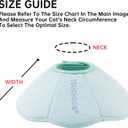Touchdog Soft Cat Cone Collar, Waterproof Recovery Collar for Cats After Surgery, Lightweight Elizabethan Collar for Kittens, Small to Large (Blue, S) (Blue)