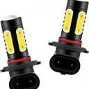 2 PCS Car 9005 LED Bulbs, 6000K High-brightness COB Lamp Beads, Waterproof Replacement Front Fog Lamps with Effective Heat Dissipation Plug and Play, Universal for Cars (Ice Blue)