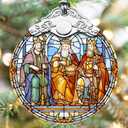 Touber Nativity Ornaments - Hanging, Western, Christian, Religious, Nativity Christmas Ornaments