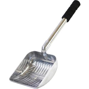 Cat Litter Scoop  Large Sized 2 in 1 Sifter and Scoop  Long Handled Litter Box Scooper  Aluminum Metal with Soft Grip Handle (16")