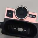 Airpods 4 case for Women - VISOOM Apple Airpods 4 Silicone Polaroid Design for 4th Generation Airpods with Key Chain and Cleaning Kit, Supports iwatch and magSafe Charging for Airpod iPod 4, Pink