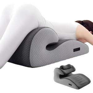 Couples Butt Cushion Enhanced Supporting Version Furniture Pillow Support Pillowcase Suitable for Home Use, Ideal for Sitting and Lying, Foam Pillow Modern and Simple Style (Grey)