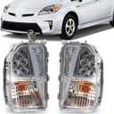 Pair Fog Lights Assembly & Turn Signal Lamp Compatible with Prius 4-Door 2012 2013 2014 2015 DRL Left and Right Side 8151147060 8152147060