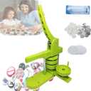 Button Making Machine, DIY Multi-Size Badge Punch Machine Press, Present Pin Badge Maker Kit, with 100 Sets of Button Making Supplies and a Circle Cutter,44mm