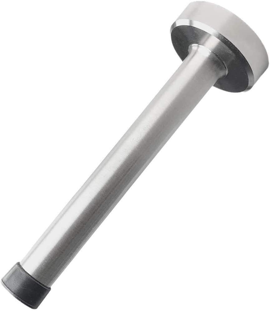 Long Doorstops, Stainless Steel Door Stopper, Anti-Collision Door Resistance with Mute Rubber tip, Door Stop Door Catch Holder Floor Wall Protector for Home Office 10 Inch 1 Pack Silver