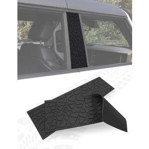 JROAD Bronco B Pillar Trim Cover Anti-Scratch Molding Covers Stickers Outer Rear Window Center Pillar Panel Cover Decals Compatible with Ford Bronco Decorative Exterior Accessories 4-Door,Carbon Fiber