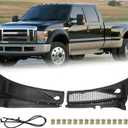 Windshield Wiper Cowl Cover Panel Fit for 2007 2008 2009 2010 Ford F250 F350 F450 F550 Super Duty 2Pcs Front Grille Insert Panel Assembly Left and Right Side 7C3Z-25022A69-AA 7C3Z-25022A68-AA