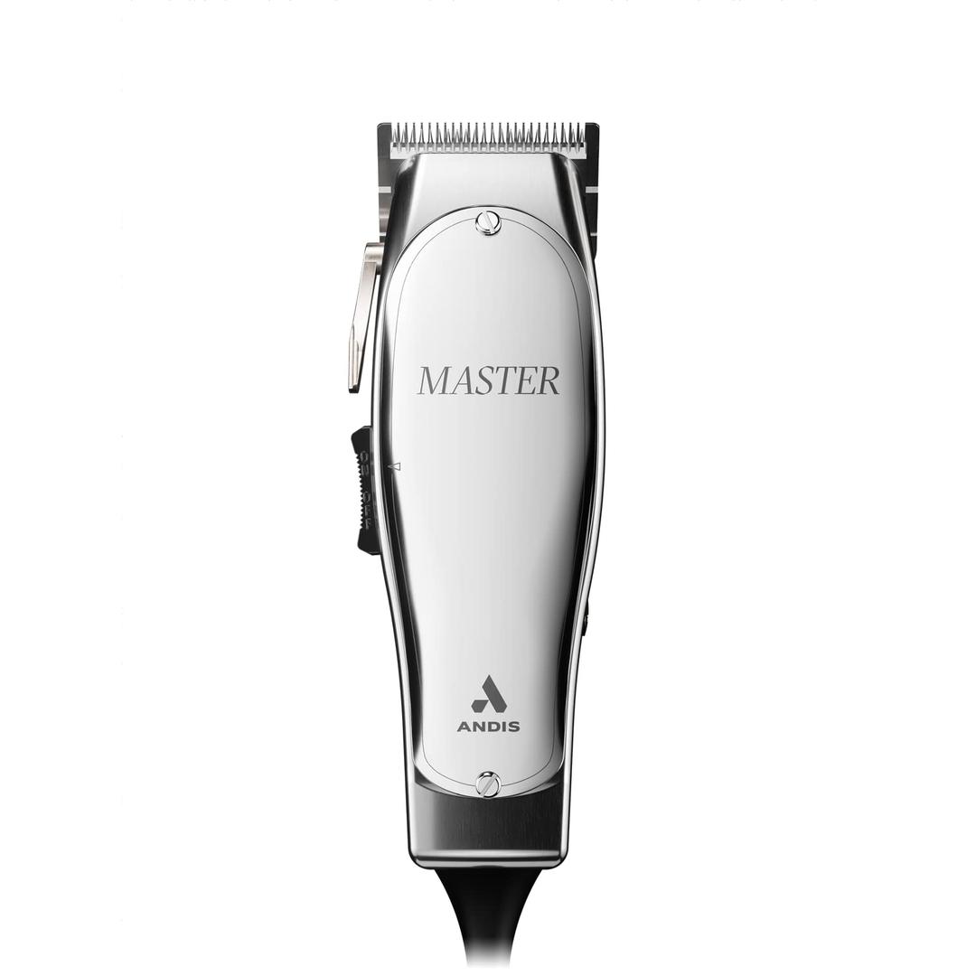 Andis 01815 Professional Master Adjustable Blade Hair Clipper, Carbon Steel T-Blade - Silver