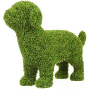 Happyyami Dog Figurine - European Style Flocking Yarn Garden Ornament for Outdoor Decor, Perfect for Pet Lovers and Garden Enthusiasts