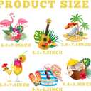2 x Beach Retirement Party Decorations, Aloha Retire Party Decorations includes Happy Retirements Banner Tropical Hawaiian Retirement Party Decorations Hanging Swirls and Honeycomb Centerpieces