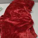 Exclusivo Mezcla Plush Fuzzy Fleece Throw Blanket Extra Large, Super Soft, Fluffy and Warm Blankets for Couch, Bed, Suitable for All Seasons (50x70 Inches, Deep Red)