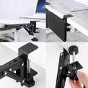 Under Desk Keyboard Tray Support Bracket Adjustable Desktop Extension Board Stand Clamp-on Keyboard Holder Arm Rest Tray Extension Plate Support Rack for Desk, NO Board/Tray, 1 Set (Style02)