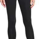 GREEN VOYAGE Women's GOTS Certified Organic Cotton Mid Rise Super Soft Knit Leggings, Size S (Black)