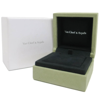 Van Cleef And Arpels Genuine Bracelet/Watch Case Green Suede 