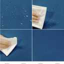 Fokitut 2 Pack Waterproof Rectangle Tablecloth, 90x132 Inch,Stain Resistant and Wrinkle Polyester Table Cloth, Fabric Table Cover for Kitchen Dining, Wedding, Party, Holiday Dinner-Mediterranean Blue