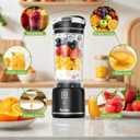 Portable Blender for Smoothies and Shakes, 18oz Rechargeable Electric Personal Juicer Cup with Dual Mode, 6 Sharp Blade Drink Mixer Bottle with Leakproof-Lid & Sip Spout for Kitchen/Travel/Gym
