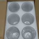 ZOOFOX Set of 6 Vintage Drinking Glasses, 13 oz Clear Hobnail Glasses Tumbler, Embossed Design Glassware for Beverages, Water, Juice, Beer, Cocktail, Whiskey and Milk