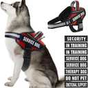 Dog Vest Harness and Patches Set, Animire in Training Service Dog Harness with 10 Dog Patches, Reflective Dog Vest with Handle for Small, Medium, Large, and Extra-Large Dogs