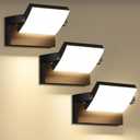 3 Pack Outdoor LED Wall Lights 40W Black Flood Lights 350Rotation Exterior Lighting Fixture Commercial Security 3000K Waterporof for Barn Yard Garage Building Area Backyard