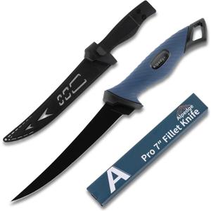 7 Blade Fishing Filet Knife Razor Sharp Din 1.4116 German Stainless Steel Fishing Fillet Knife, Ergonomic Non-Slip Handles, Easy-Clean Blade Knives for Fileting, Boning & Fishing
