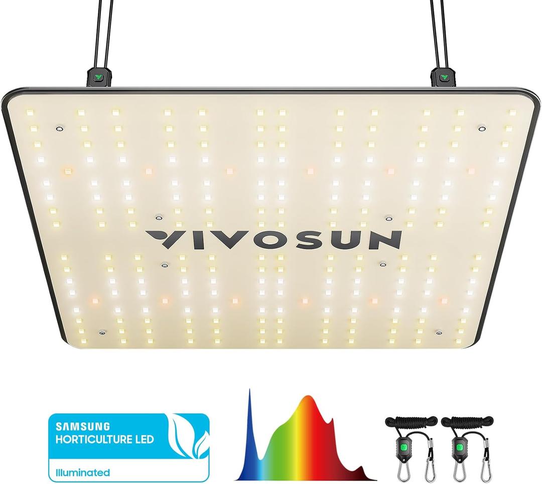 VIVOSUN VS1000 LED Grow Light with Full Spectrum Diodes & Sosen Driver Dimmable Lights Sunlike for Indoor Plants Seedling Veg and Bloom Lamps for 2x2/3x3 Tent