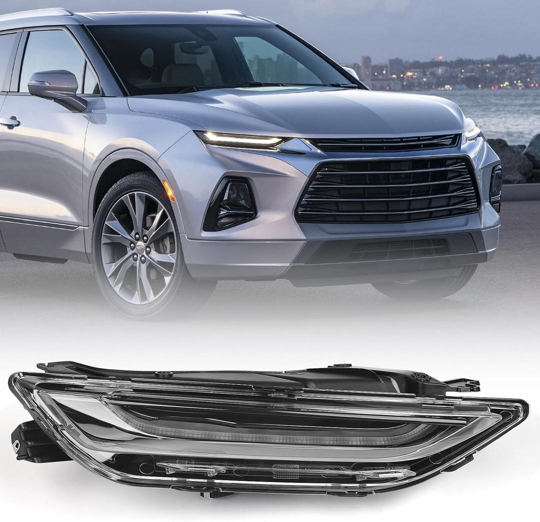 Huray LED Running Lights for Chevy Blazer 2019 2020 2021 2022 Right
Upper DRL Driving Lamps Black Housing Clear Lens Replacement for 84588813 GM2563118 - Passenger Side RH