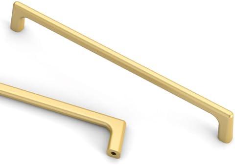 Asidrama 10 Pack 10 Inch(256mm) Gold Cabinet Pulls Cabinet Handles Cupboard Handles Kitchen Cabinet Hardware for Cupboard Drawer Pulls 3307
