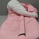 Yoofoss Baby Car Seat Cover Winter Carseat Canopies Cover to Protect Baby from Cold Wind, Super Warm Plush Fleece Baby Carrier Cover for Infant Boys Girls (Pink)