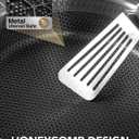 MICHELANGELO Tri-ply Stainless Steel Saute Pan 6 Quart, Deep Frying Pan with Lid, 18/10 Large Saute Pan with Nonstick Honeycomb Interior, Induction Compatible & Oven Safe - 12.5 Inch