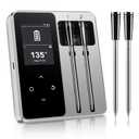Wireless Meat Thermometer with 2 Probes  Digital Thermometer with Unlimited Bluetooth Range and LED Display for Cooking, Grilling, BBQ, Roasting, Smoking, and Baking  Meater Thermapen