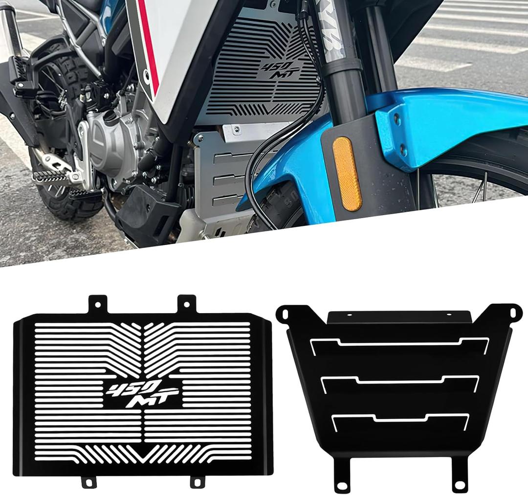 for CFMOTO 450MT MT450 Ibex 450 2024-2025 Radiator Cover Grille Guard and Skid Bash Plate Engine Underbody Guard Set