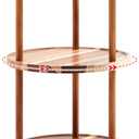 Briwooody 3-tier Lazy Susan Organizer 10 Inch, Rotating Spice Rack, Spinning Organizer, Industrial Turntable Spice Rack for Cabinet, Kitchen Countertop, Pantry