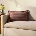 Loloi Chris Loves Julia Howie Collection PCJ0023 Wine/Natural 13'' x 21'' Cover Only Pillow