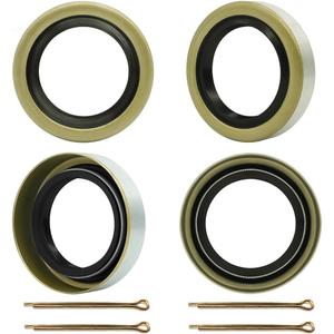 RV MURTS 4pcs Trailer Axle Hub Wheel Grease Seals ID 1.719" x OD 2.565" Double Lip Grease Seals with 4pcs Cotter Pins for 3500lb #84 Lube Axle, 171255TB, 010-019-00 Dexter, 473336, Spindles Hub Wheel