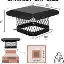 G GOOD GAIN Chimney Cap - 9 x 9 inch Chimney Cover for Outside Galvanized Steel | Fireplace Rain Caps with Hood Plate | Chimney Flue Cover Fits Existing Tiles with Adjustable Metal Screws & Gloves