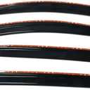 4pcs Sun Rain Deflector Guard Window Visors Front Rear Left Driver Right Passenger Upper Side Tape on External Factory Acrylic Smoke Tinted for VW for Golf 2015-2019 OE Style