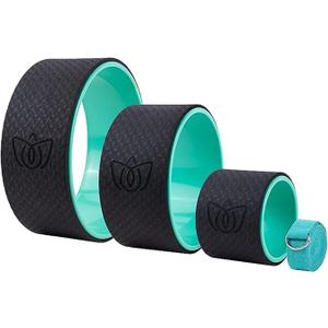 Florensi Yoga Wheel Set  Pack of 3, Green, Spinal Stretching & Back Cracker, Pain Relief with Back Roller Wheel, Deep Tissue Massage