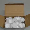 Rozer 50 Pcs White Plastic Bottle Caps 38 mm for Empty Juice Bottles, Tamper Seal Lids Container Lids Bottle Caps for Crafts DIY, 4, 8, 12, 16, and 32 oz Container