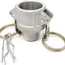 Gloxco Aluminum Type B Cam and Groove Fitting, 3/4" Female Camlock x 3/4" Male NPT (CAM-07-B-AL)