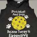 pickleball and dogs because therapy is expensive Dogs Lovers Tank Top