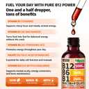 NUSAVA (2 Pack) Vitamin B12 Liquid Drops 5000mcg-B12 Sublingual with B6 & Vitamin B Complex -Methylcobalamin B12 Drops for Women & Men - Vegan Supplement,Non-GMO, Crimson Orange (2 Fl Oz, 80 Servings), BBD: 05/2028