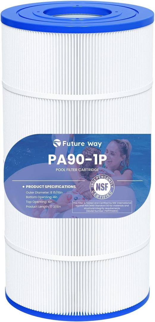 Future Way C900 Pool Filter Cartridge Replacement for Hayward C900, Replace Pleatco PA90, Hayward CX900RE, Unicel C-8409, 90 sq.ft